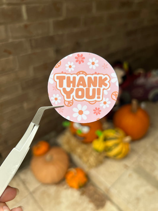 Retro Thank You Stickers