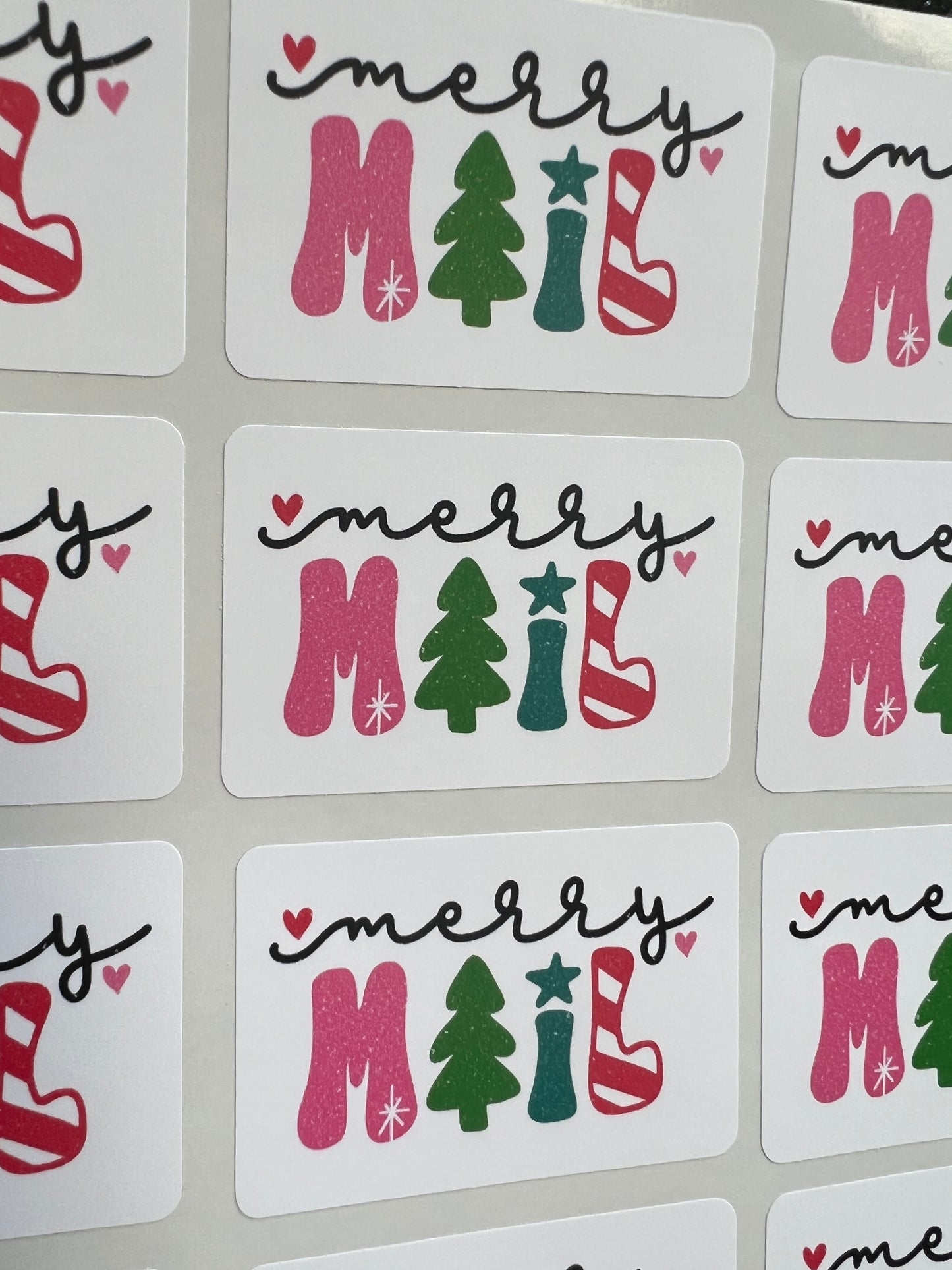 Merry Mail Sticker