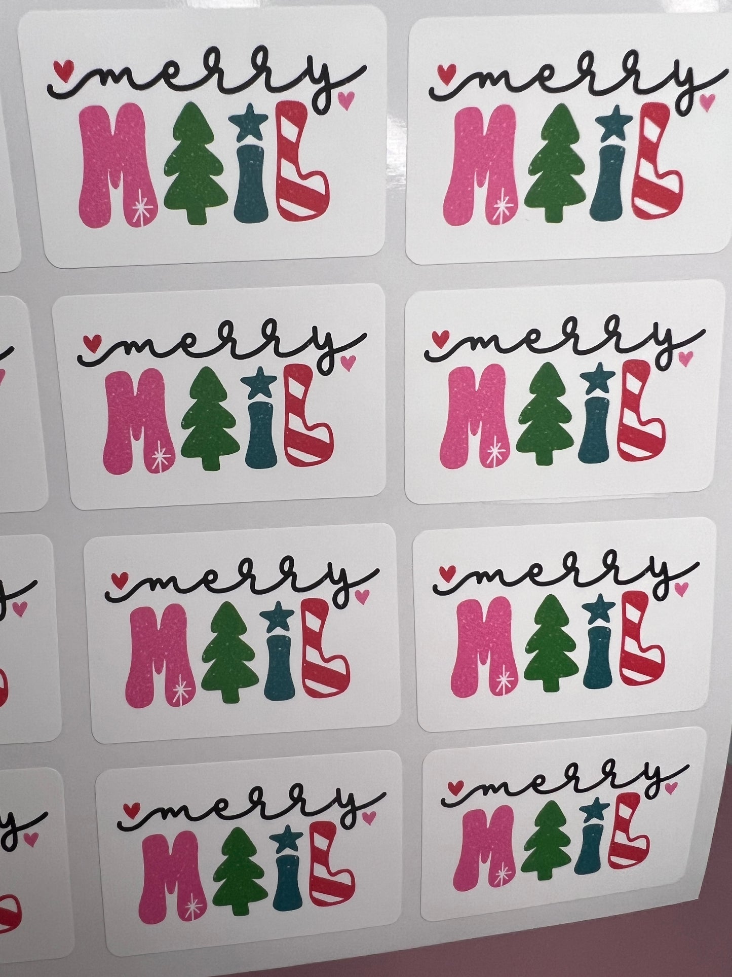 Merry Mail Sticker
