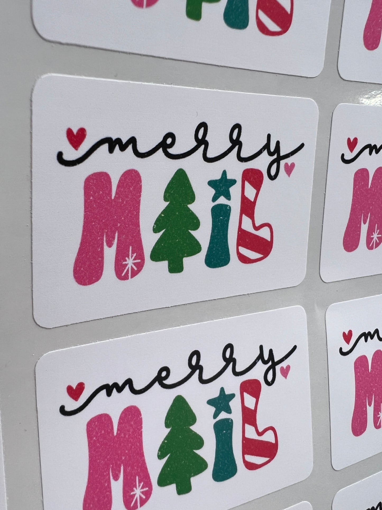 Merry Mail Sticker