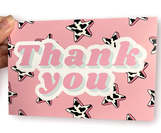 Thank You Cards - Cowhide Stars
